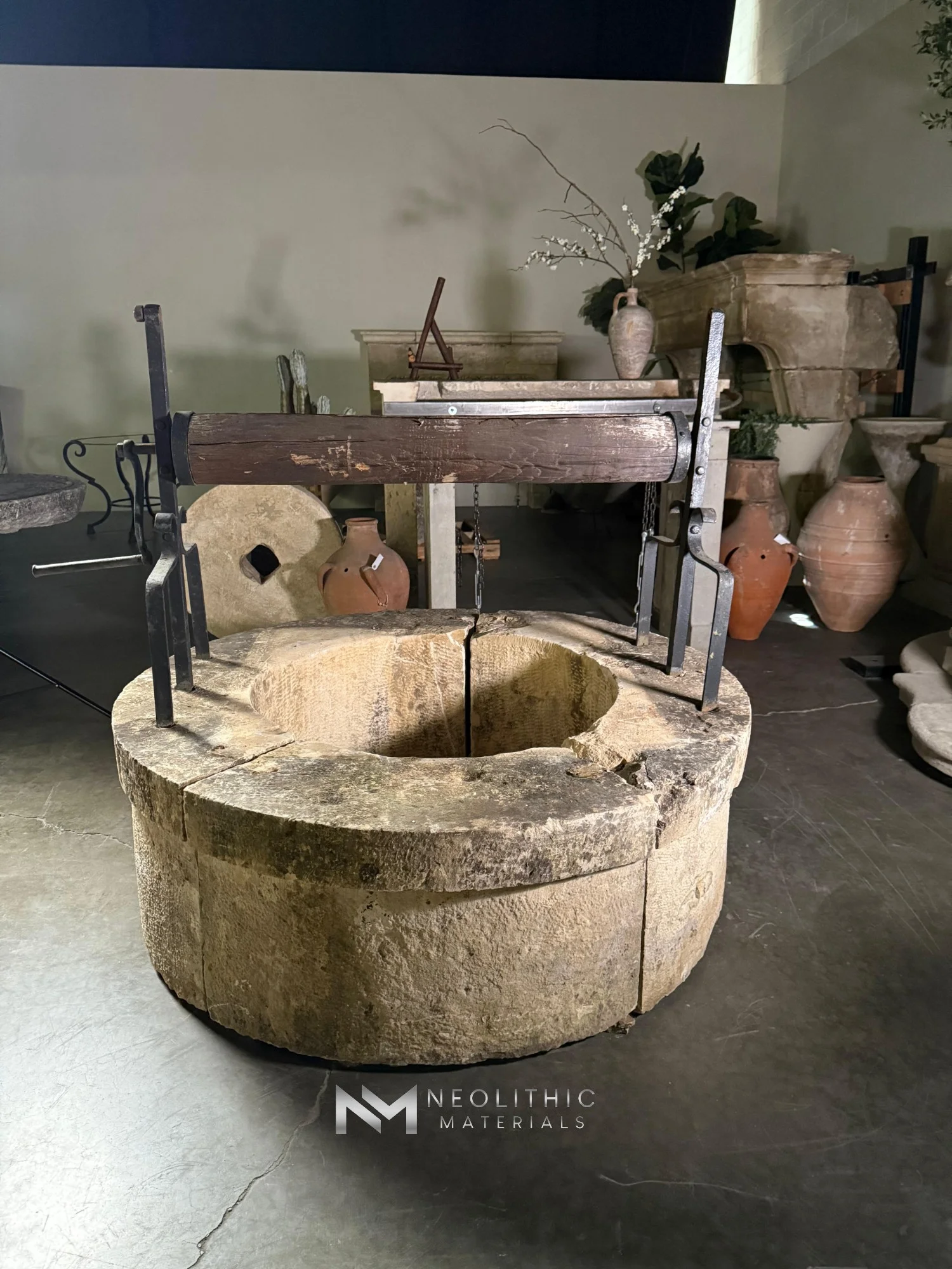 French Antique Limestone Well - Image 4